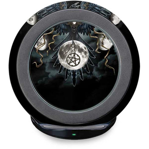 Crow and Moon Phases by Sarah Richter Fast Charge Wireless Charging Stand Skin